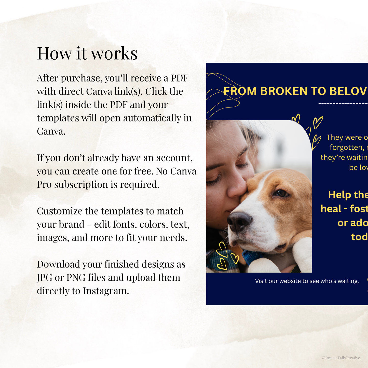 Adoption Post Template Pack - A Beautiful Forever