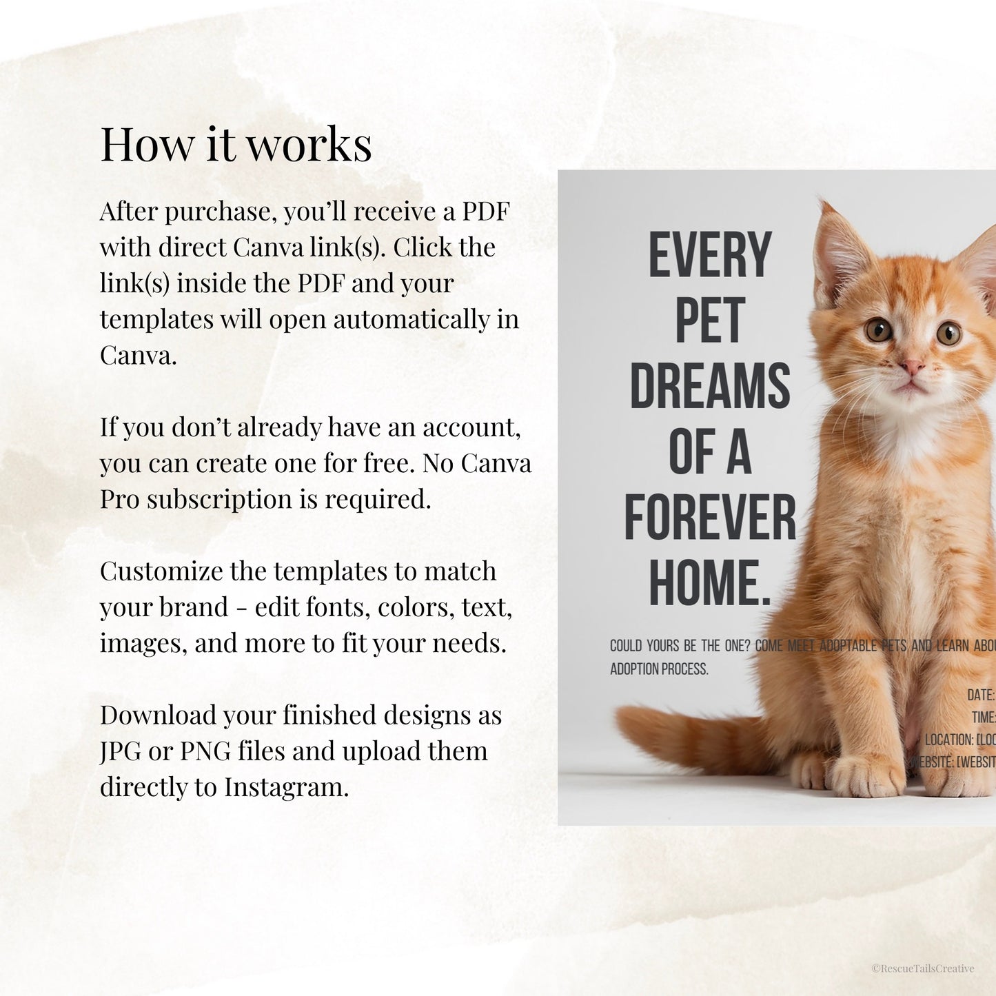 Adoption Event Template Pack - Home at Last