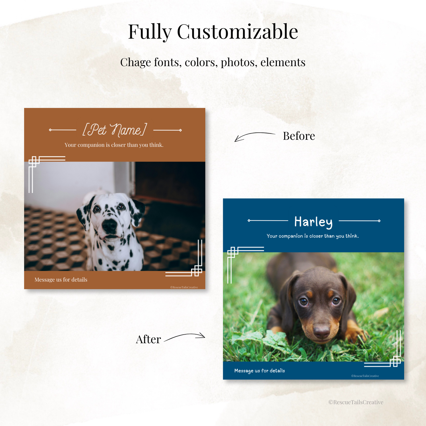 Featured Pet Template Pack - Hope & Homes