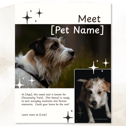 Pet Profile Template Pack - Find Me a Family