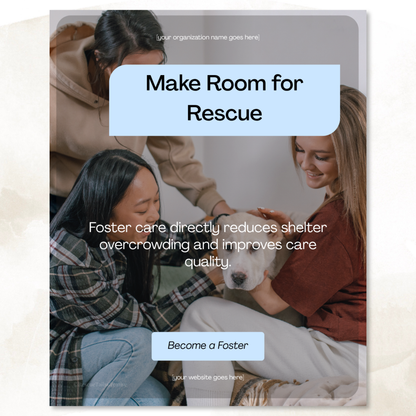 Become a foster Instagram template for shelters and rescues