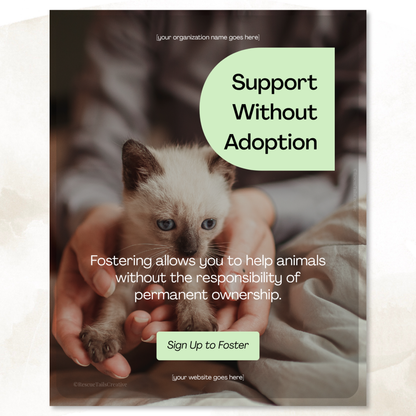 Foster needed social media template, customizable fonts and colors