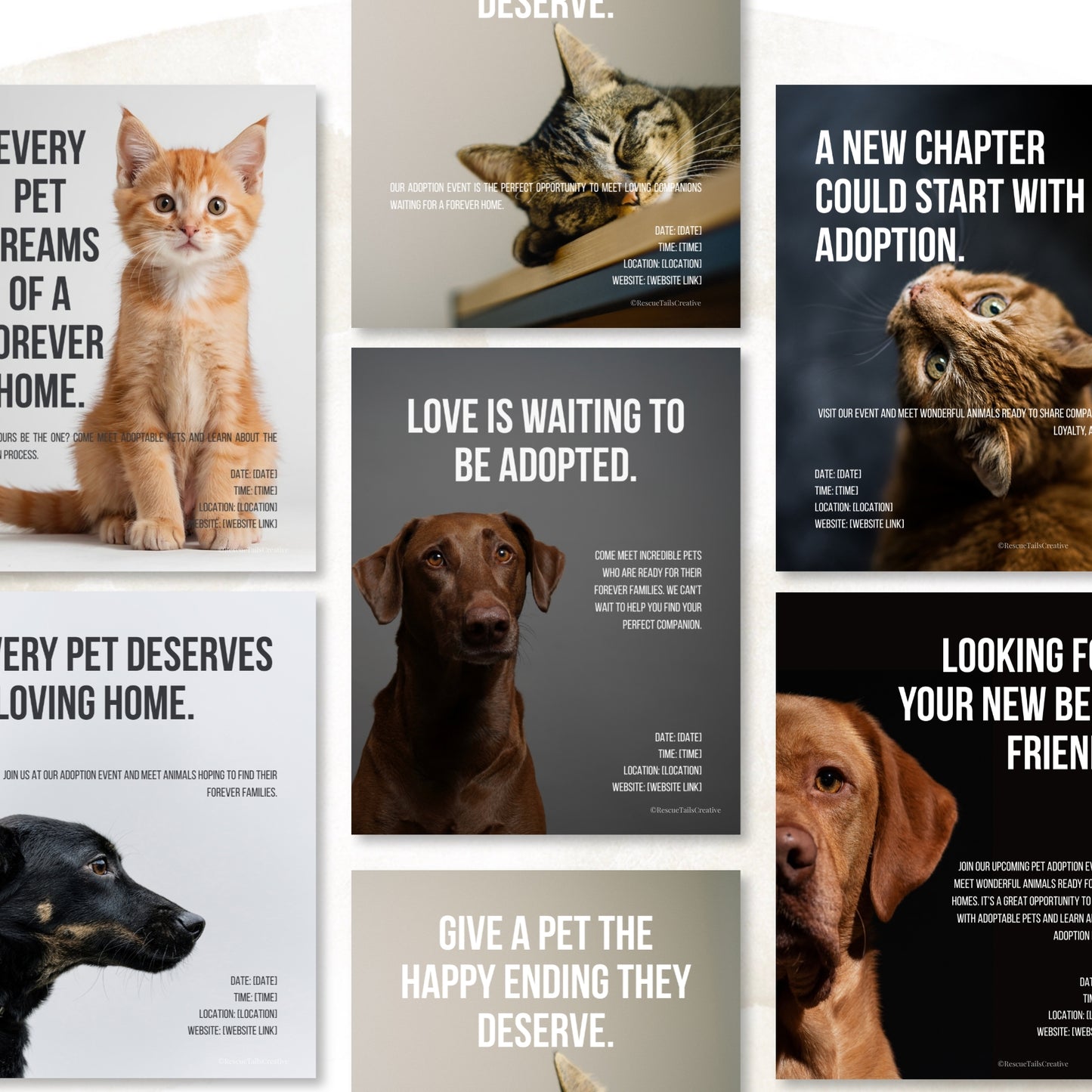 Adoption Event Template Pack - Home at Last
