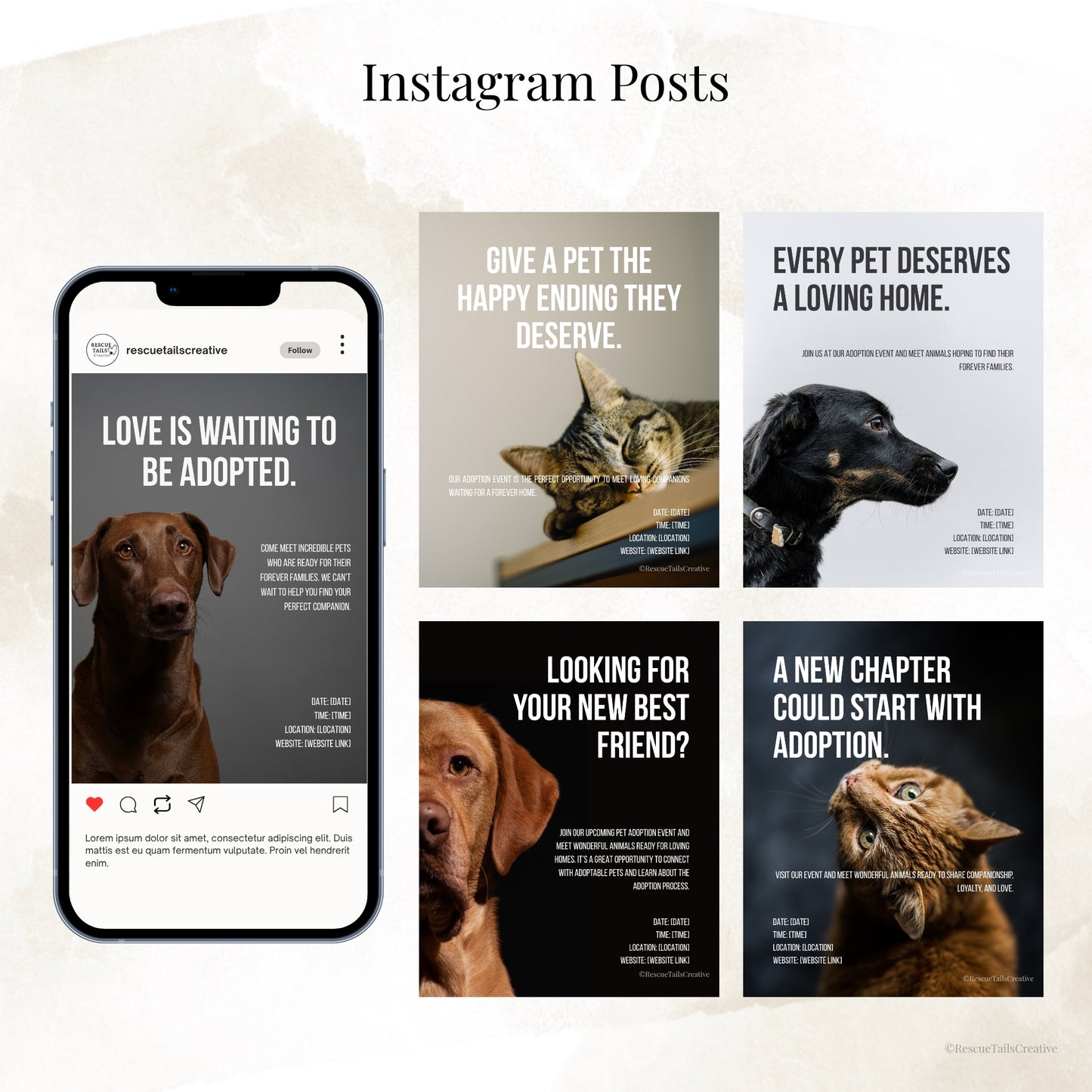 Adoption Event Template Pack - Home at Last