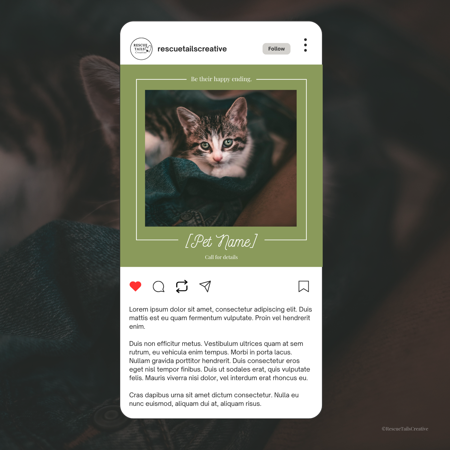 Featured Pet Template Pack - Hope & Homes